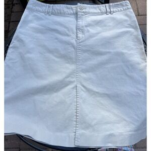 Gap Khaki Skirt Classic Knee Length Pockets 16 Cargo Preppy Minimalist mint cond